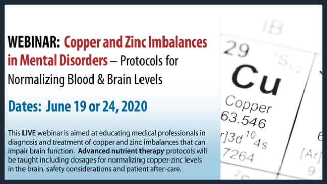Dr. Walsh Copper and Zinc Imbalances in Mental Disorders